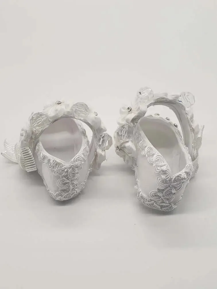 037 - Baptism Shoes - White
