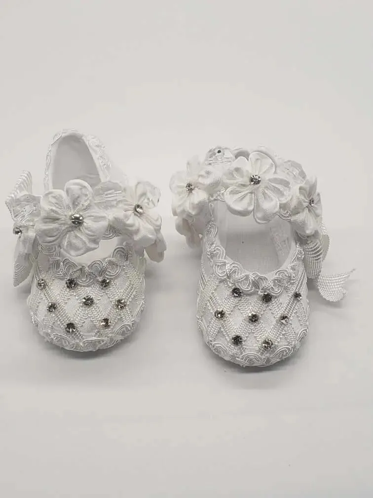 037 - Baptism Shoes - White