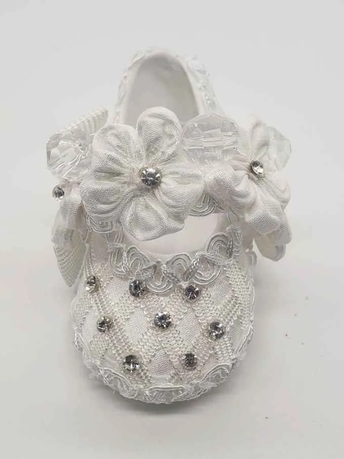 037 - Baptism Shoes - White