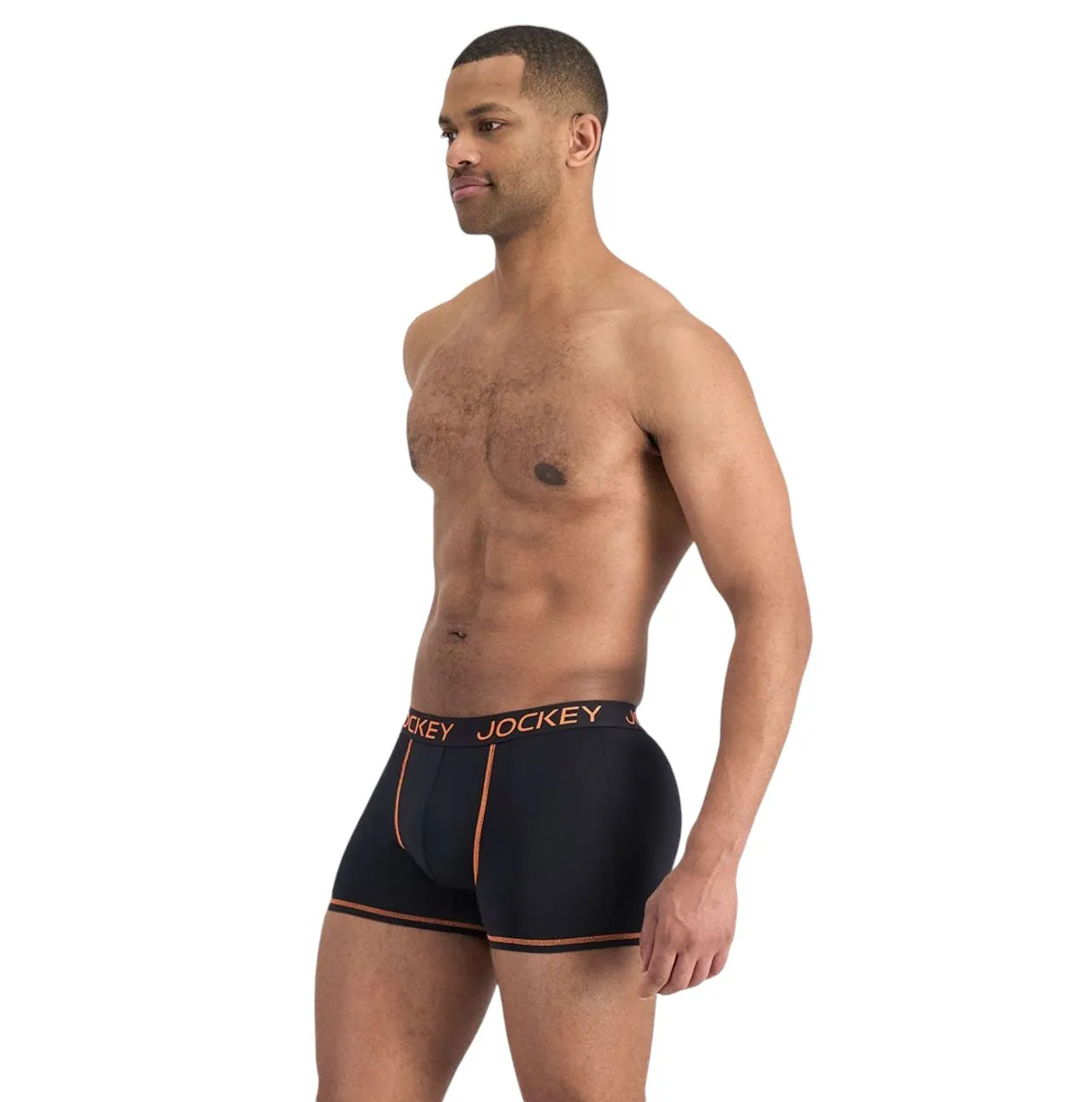2 x Mens Jockey Performance Active Micro Trunks Black Underwear