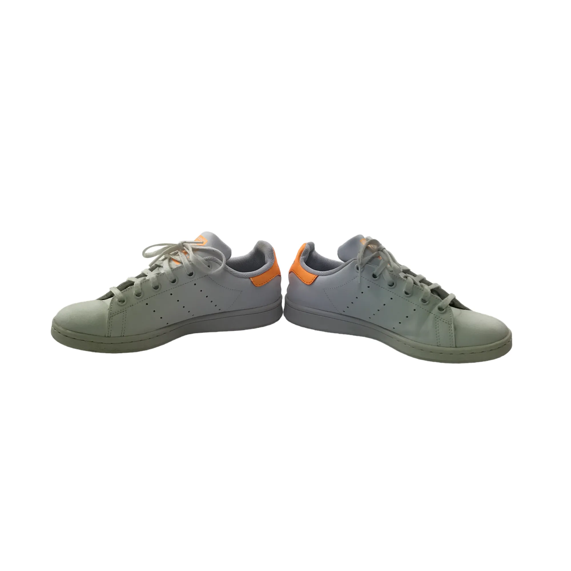 Adidas Stan Smith White and Orange Trainers Shoe Size 4.5