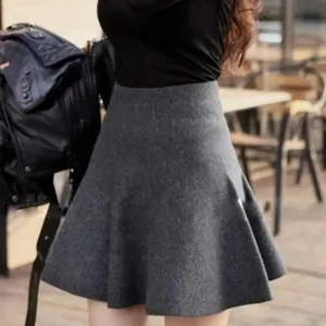 Attractive Solid Color Skirt