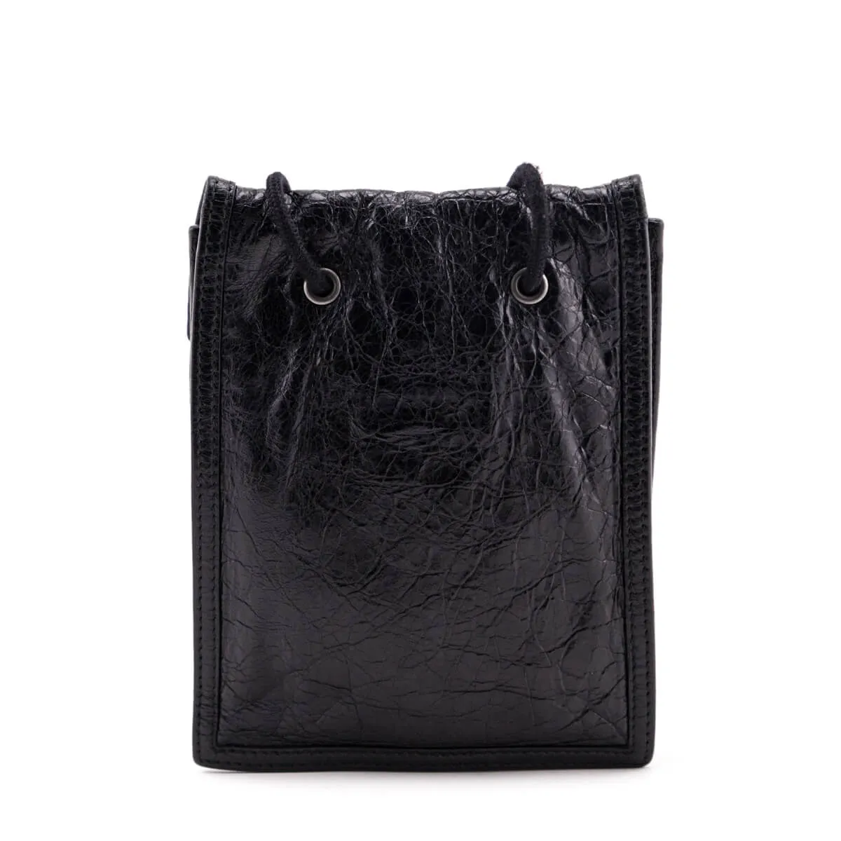 Balenciaga Black Agneau Explorer Crossbody Pouch