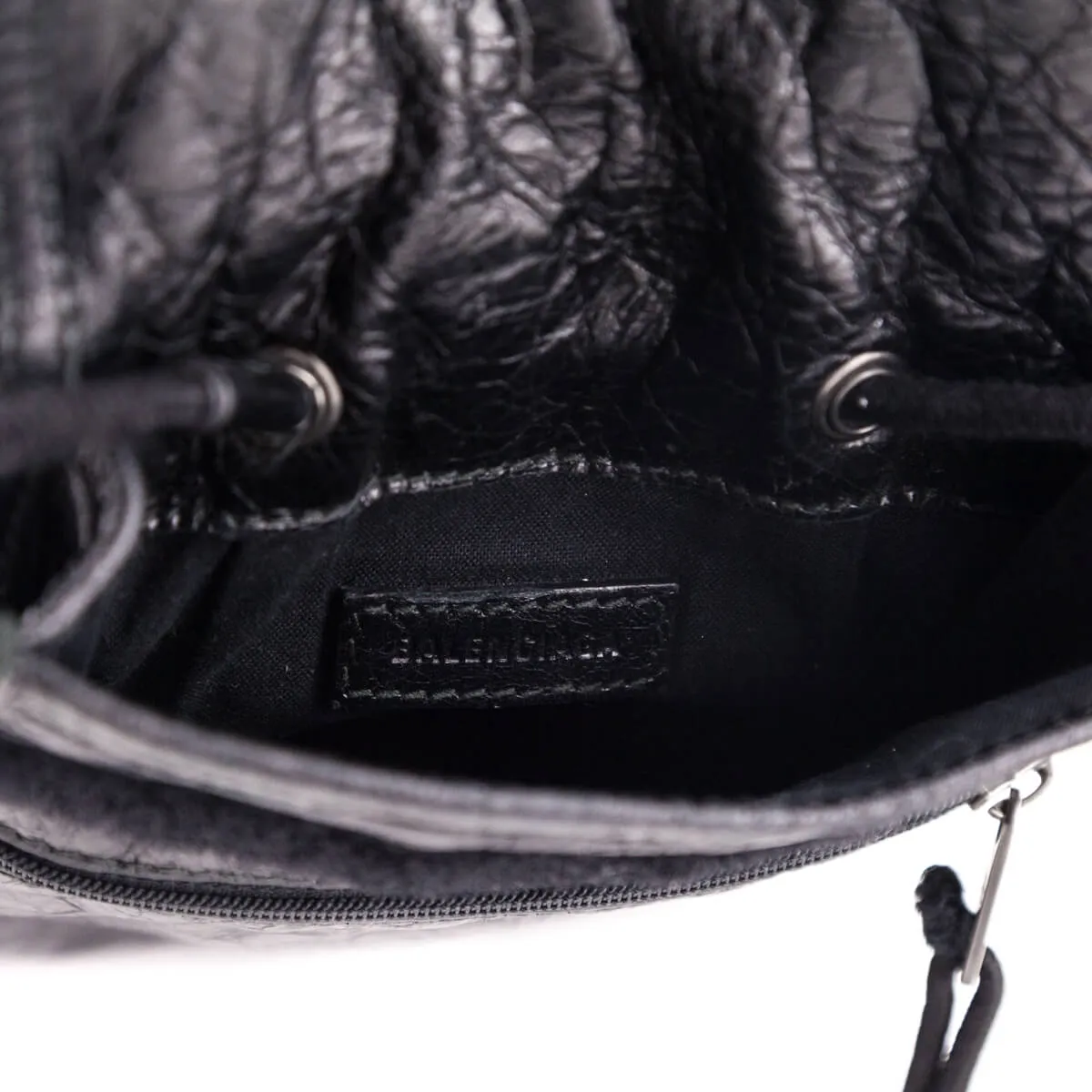 Balenciaga Black Agneau Explorer Crossbody Pouch