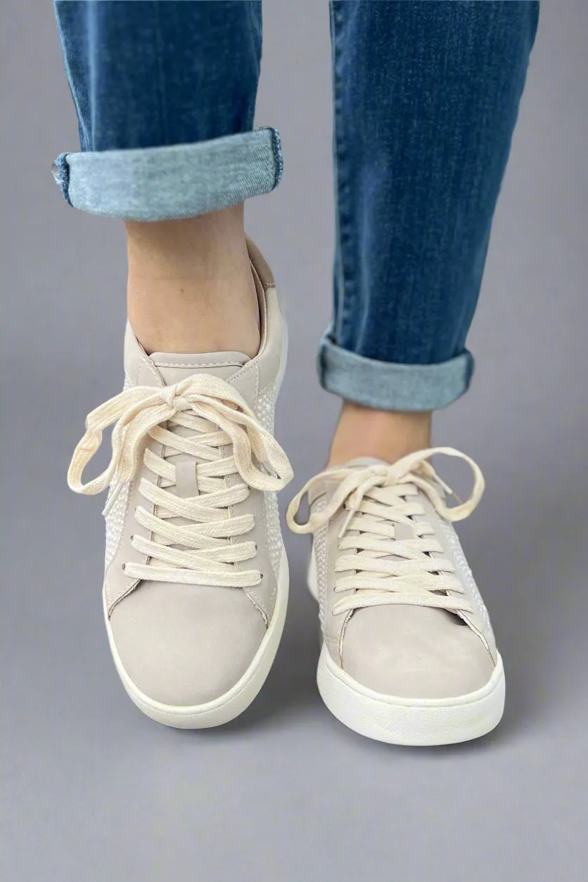 Berne - Grey Pearl Studded Sneaker