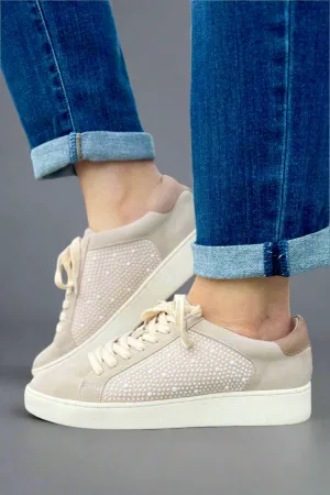 Berne - Grey Pearl Studded Sneaker