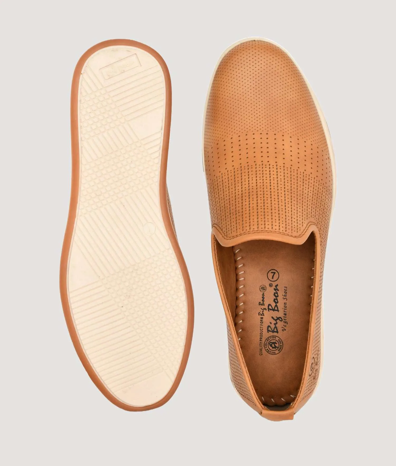 Big Boon Men Perforated Lightweight Slip-On Loafers