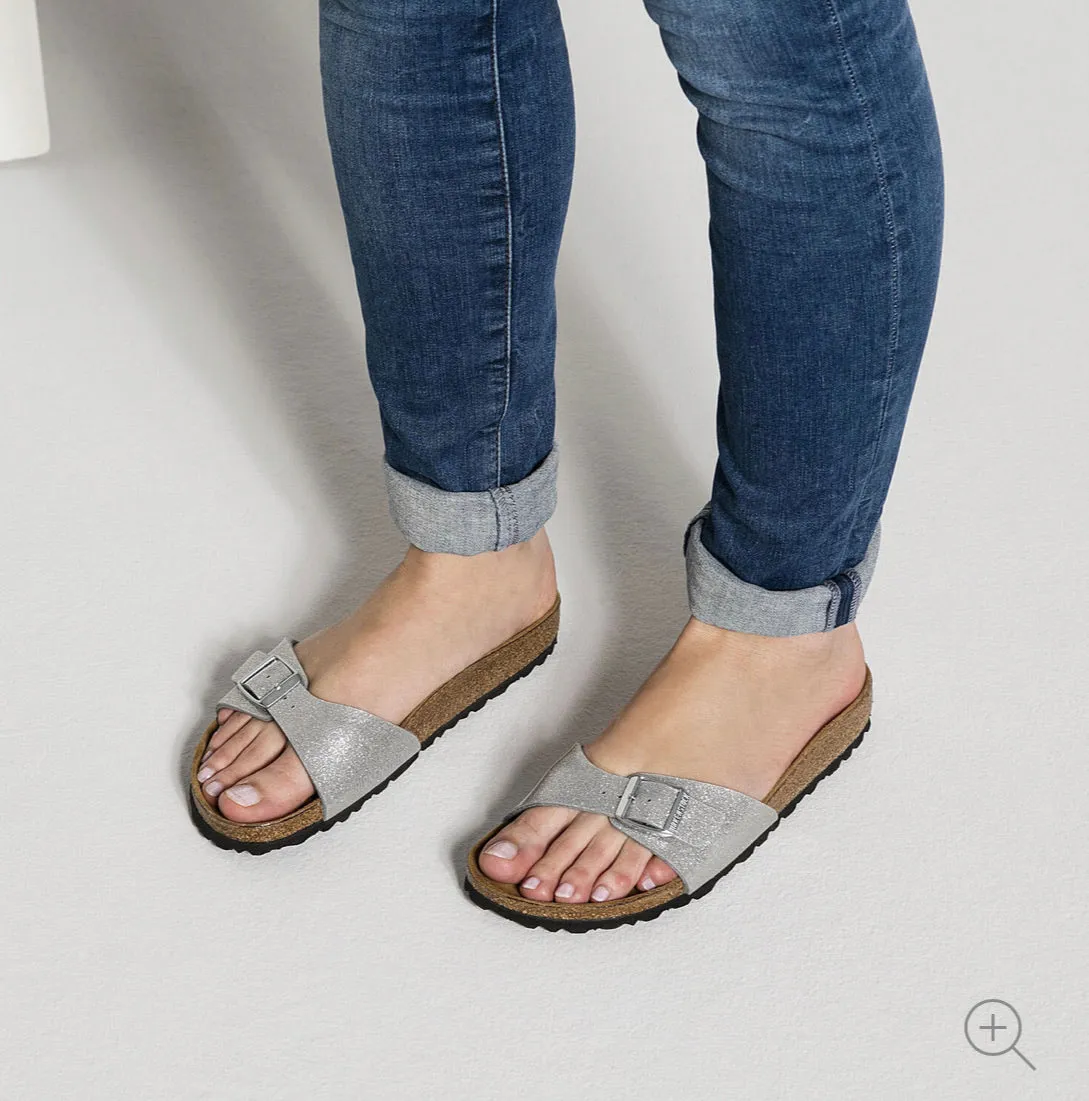 Birkenstock Madrid Magic Galaxy Silver Birko-Flor Made In Germany