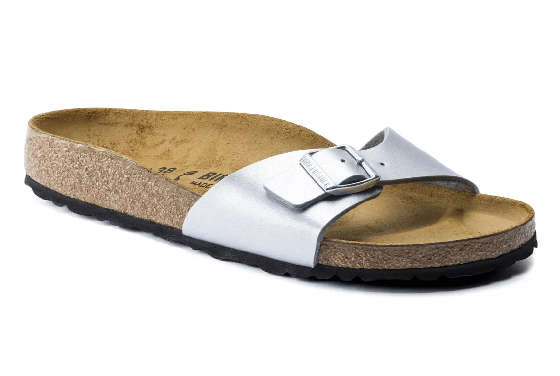 Birkenstock Madrid Silver Birko-Flor Made In Germany