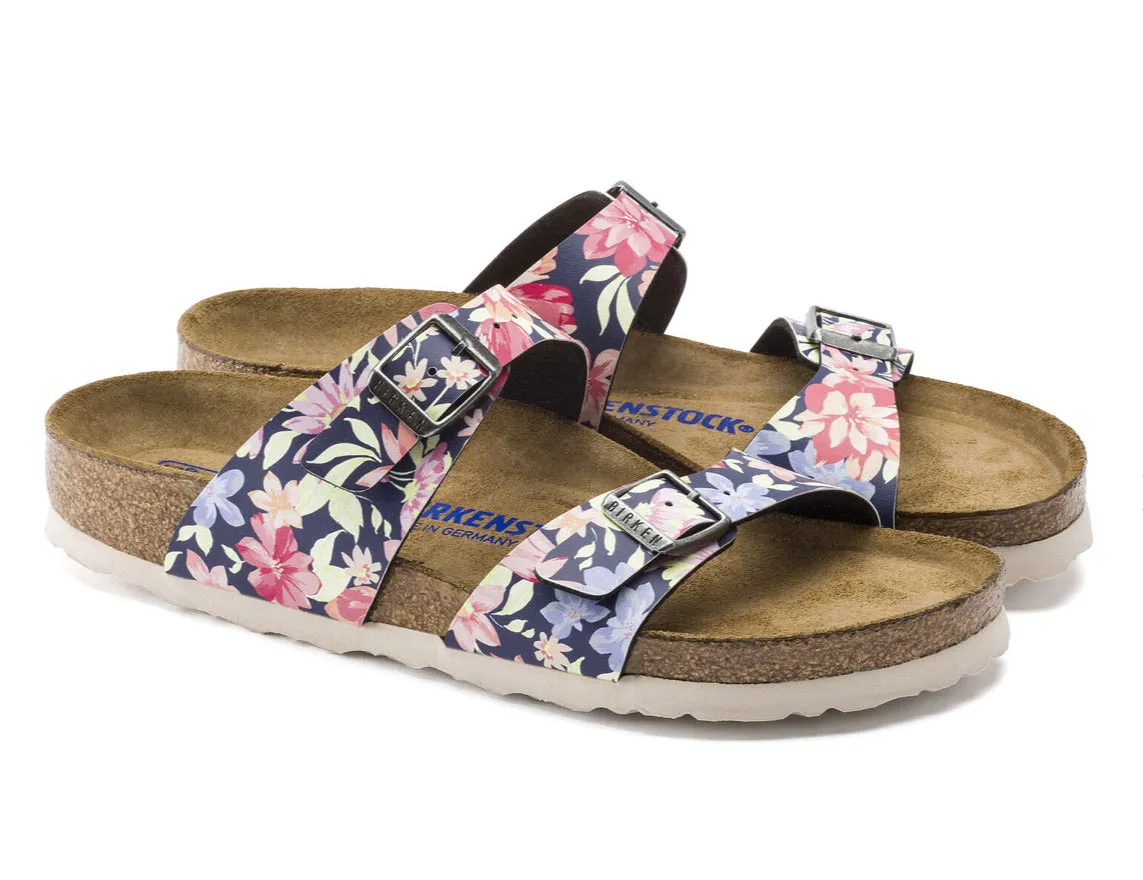 Birkenstock Sydney Supernatural Flowers Navy Soft Footbed Made In Germany