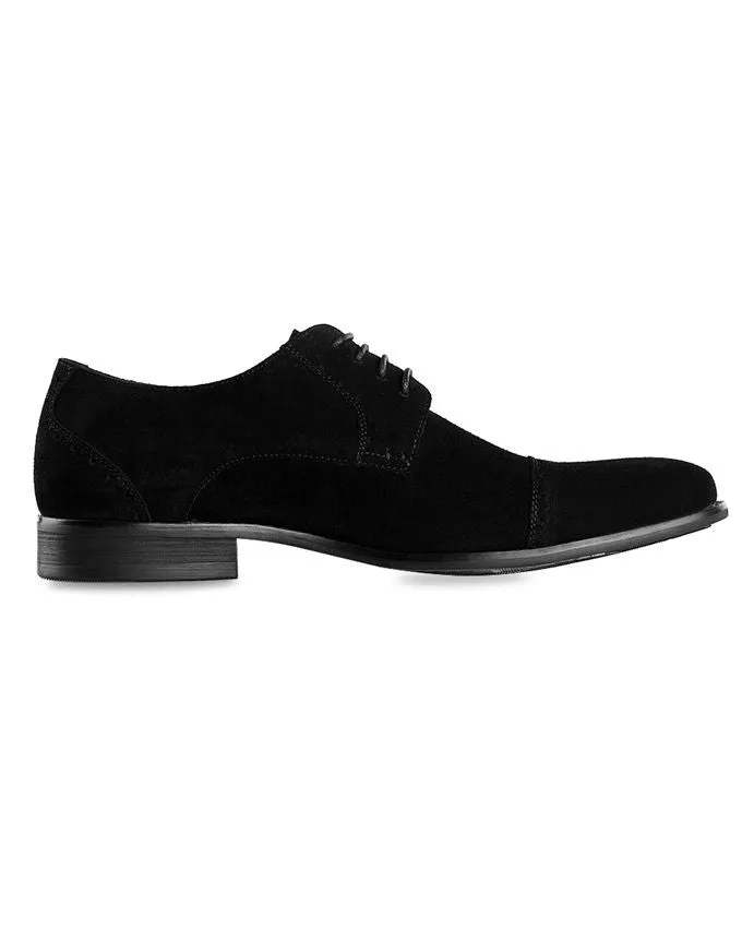 Black Suede Lace up detail shoes for men 2
