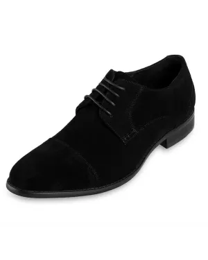 Black Suede Lace up detail shoes for men 2