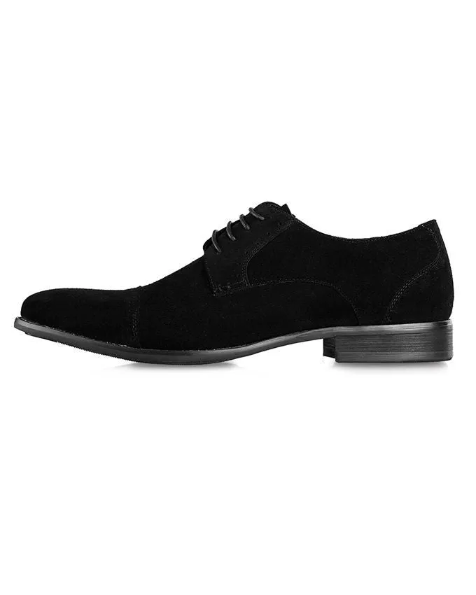 Black Suede Lace up detail shoes for men 2