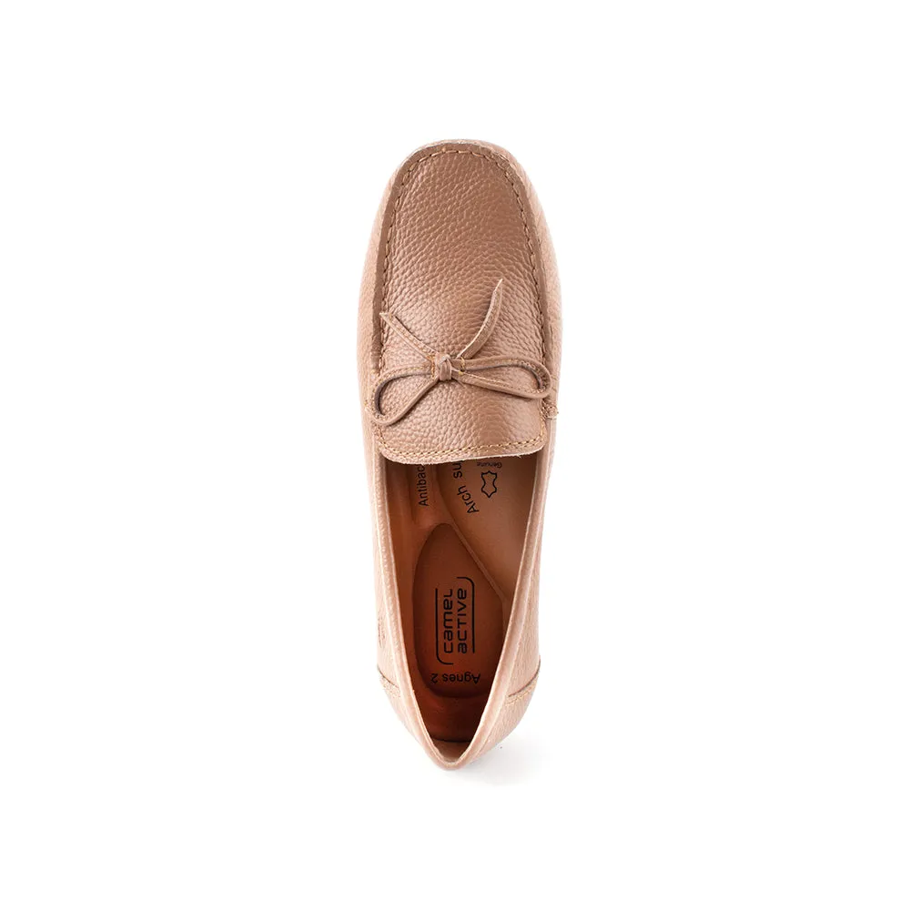 camel active Women Agnes 2 Slip-On Ribbon Loafer Shoes -752304-DZ02SV-53-ALMOND