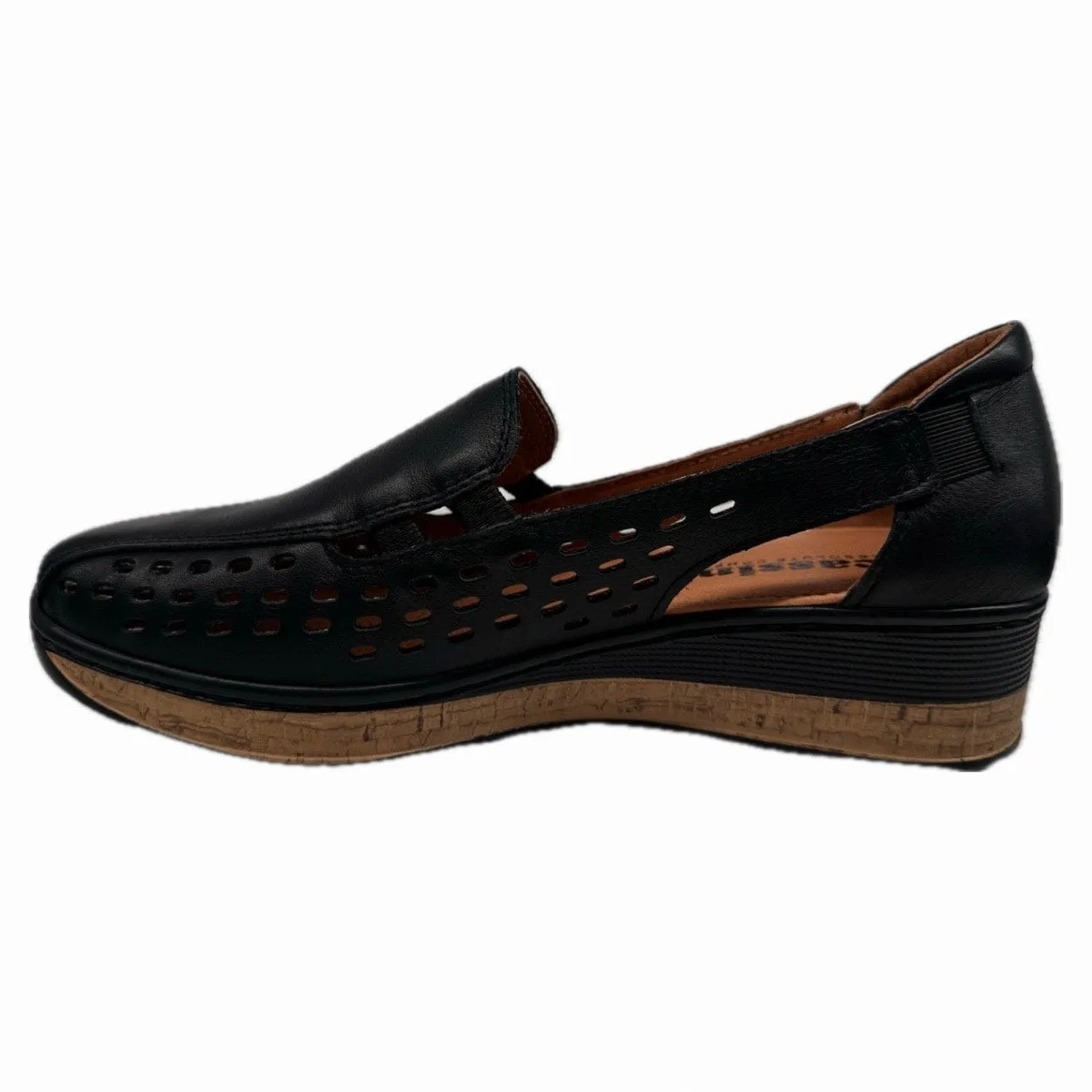 Cassini Women's Mindy Slip On Loafers- Black