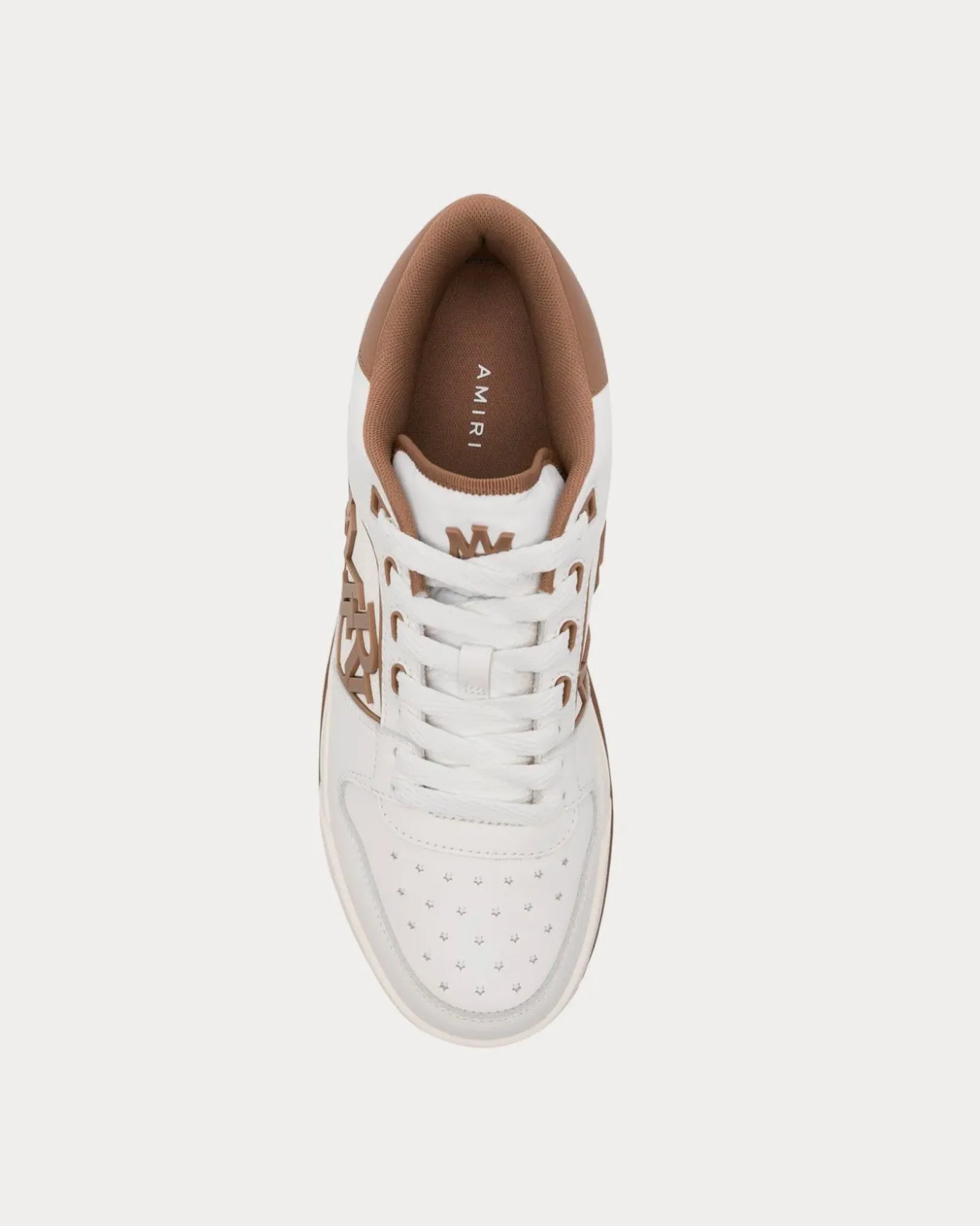 Classic White / Brown Low Top Sneakers
