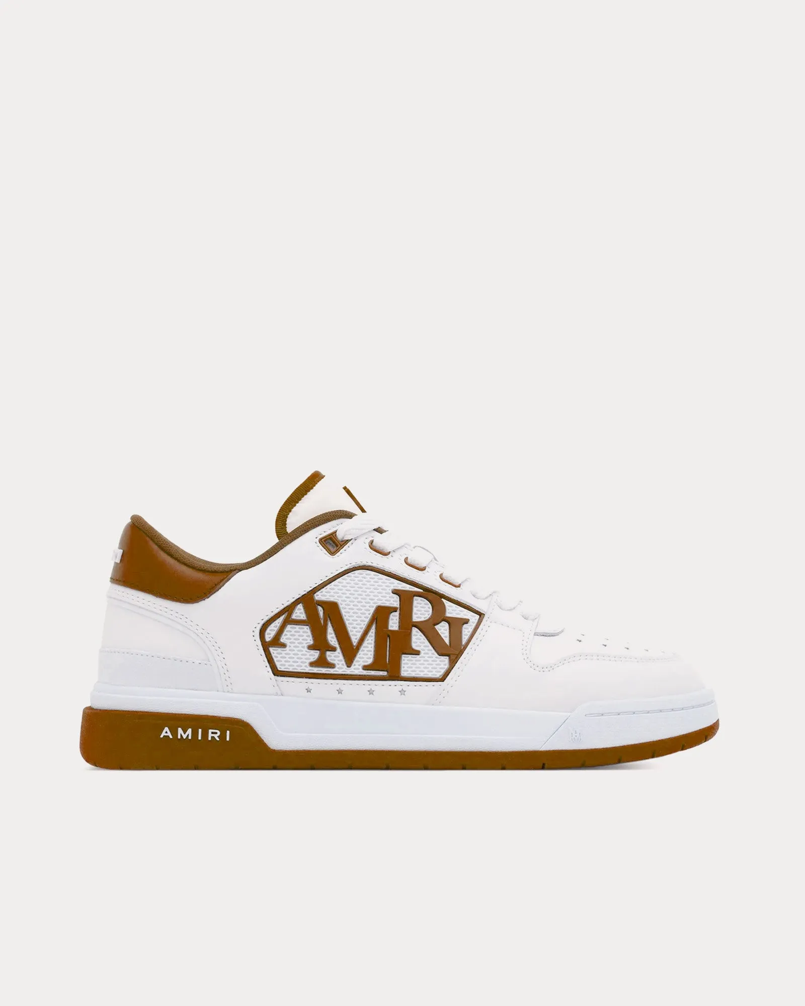 Classic White / Brown Low Top Sneakers