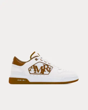 Classic White / Brown Low Top Sneakers