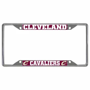 Cleveland Cavaliers Chrome Metal License Plate Frame, 6.25in x 12.25in