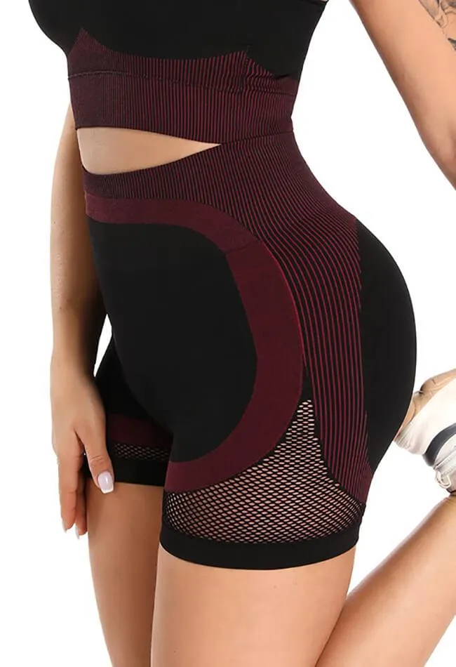 Contrast Mesh Seamless Shorts