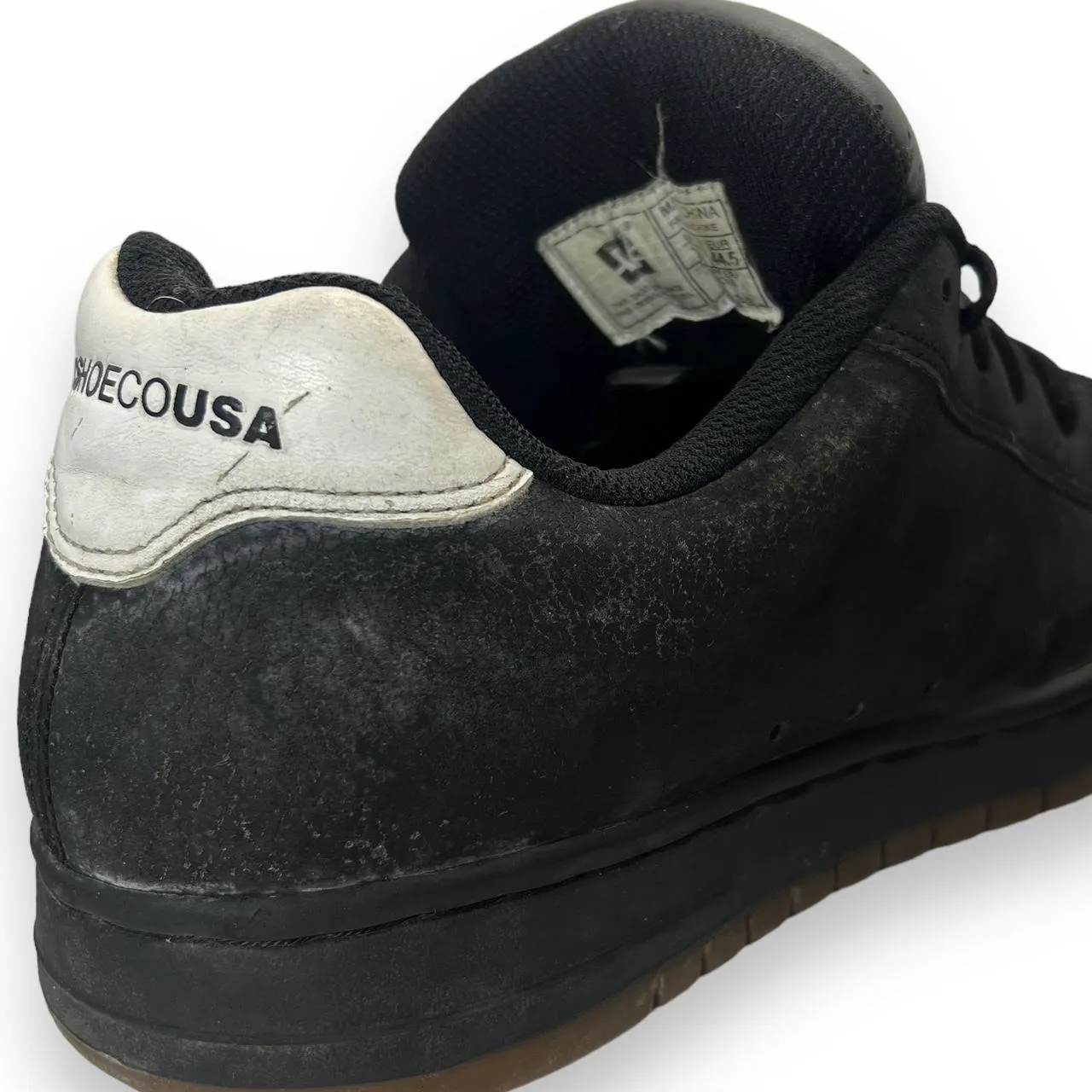 DC SHOES CO. Classic Black Embroidered Logo Skater Skateboard Sneakers Trainers Shoes