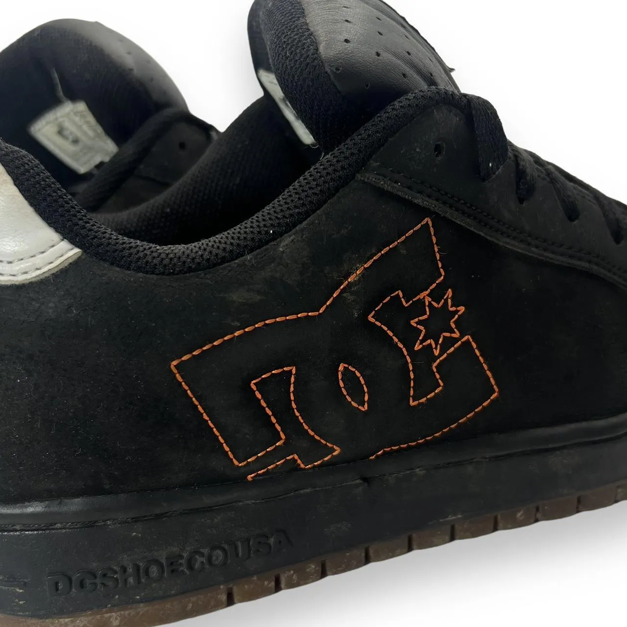 DC SHOES CO. Classic Black Embroidered Logo Skater Skateboard Sneakers Trainers Shoes