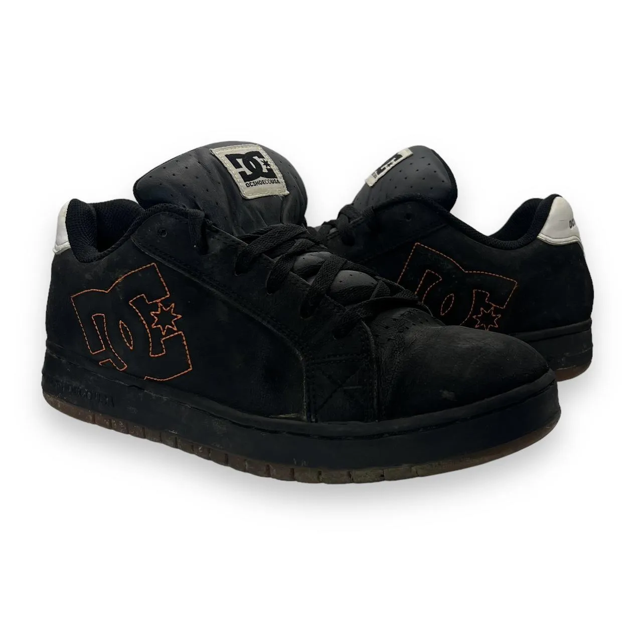 DC SHOES CO. Classic Black Embroidered Logo Skater Skateboard Sneakers Trainers Shoes