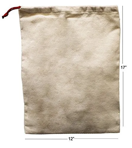 Earthwise Shoe Storage Bags 100% Cotton - with Drawstring For Men - Women in Natural MADE IN THE