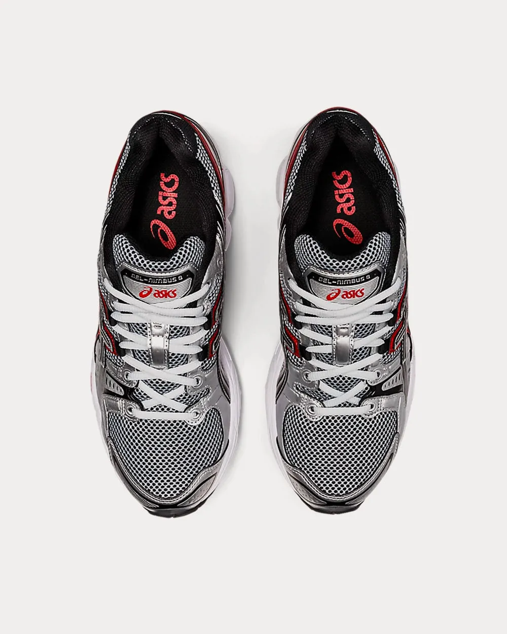 GEL-NIMBUS 9 Pure Silver / Classic Red Running Shoes