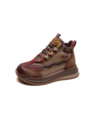 Genuine Leather Autumn Winter Comfort Casual Leather Sneakers