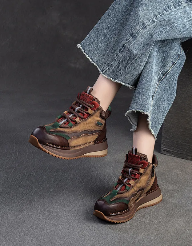 Genuine Leather Autumn Winter Comfort Casual Leather Sneakers