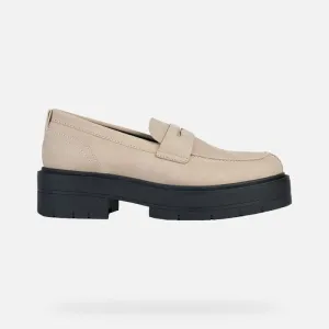 Geox Women's Spherica Platform Loafers- Sand