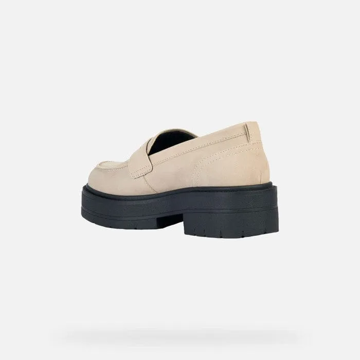 Geox Women's Spherica Platform Loafers- Sand