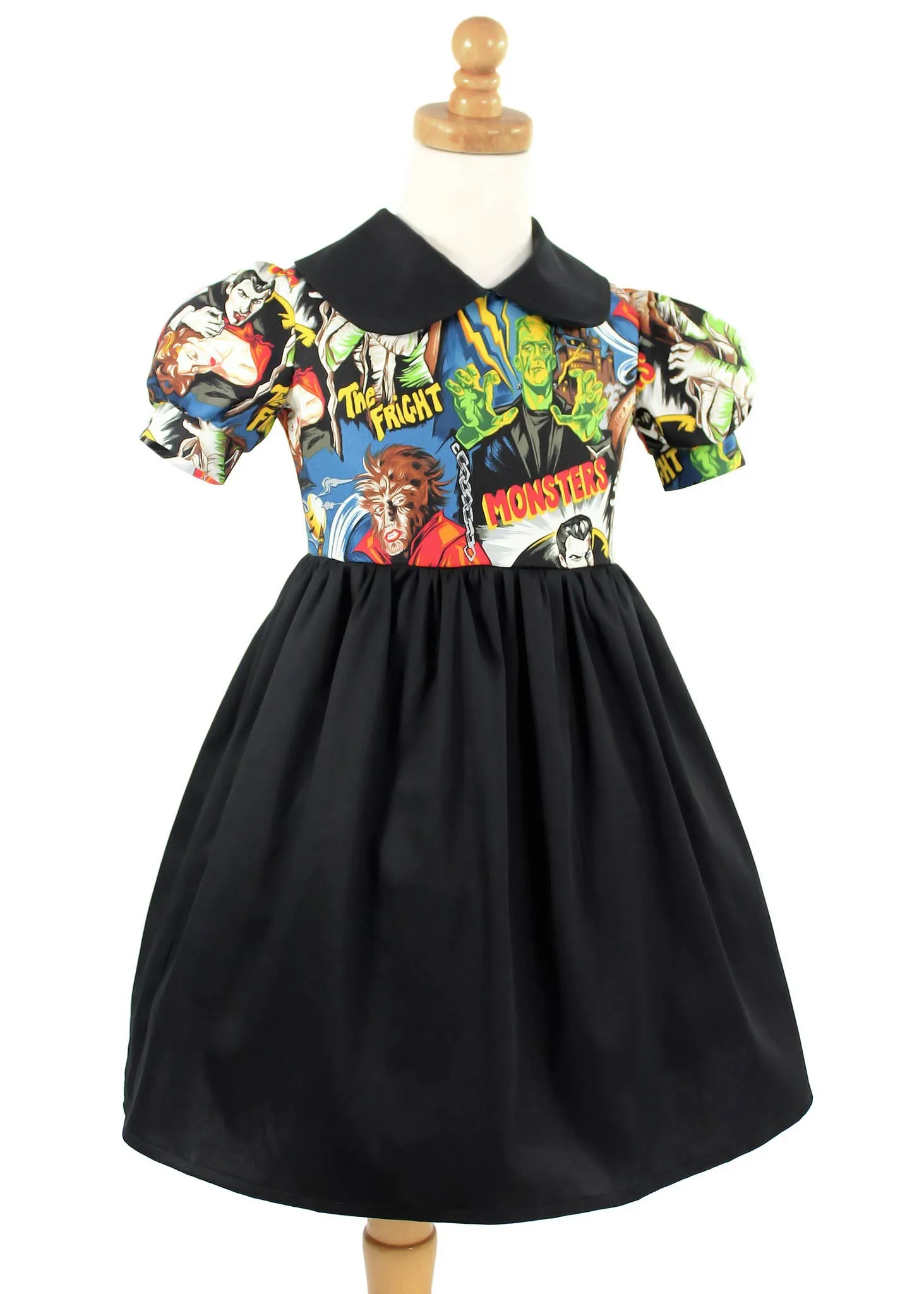 Girl's Hollywood Monsters Peter Pan Collar Dress