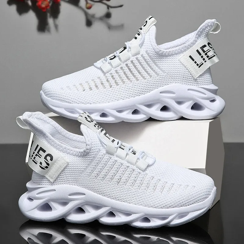 GTHMB Children&#39;s Fashion Sports Shoes Boys Girls Running Outdoor Sneakers Breathable Soft Bottom Kids Lace-up Jogging Shoes
