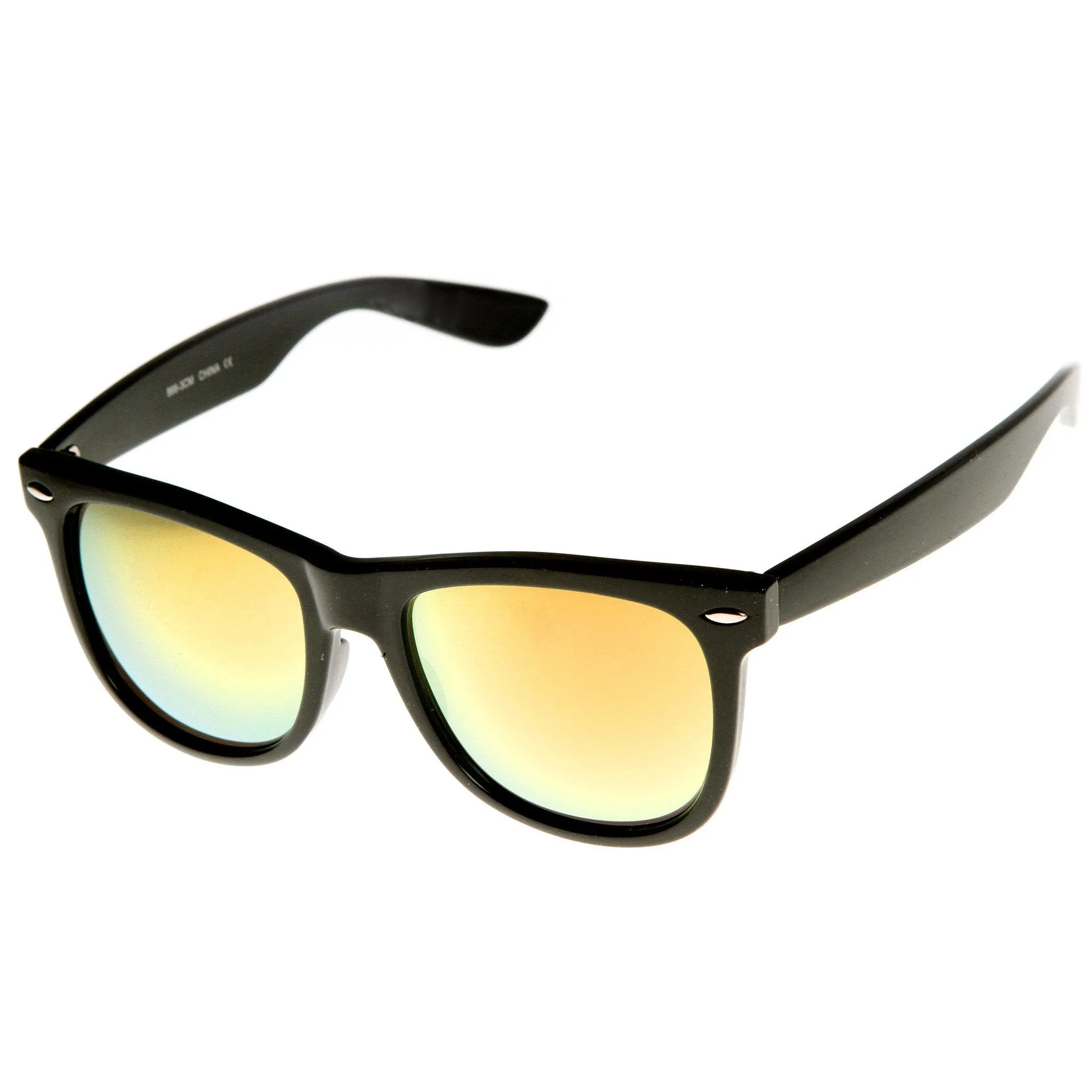 Hipster Trendy Colorful Flash Mirror Lens Horned Rim Sunglasses 8078