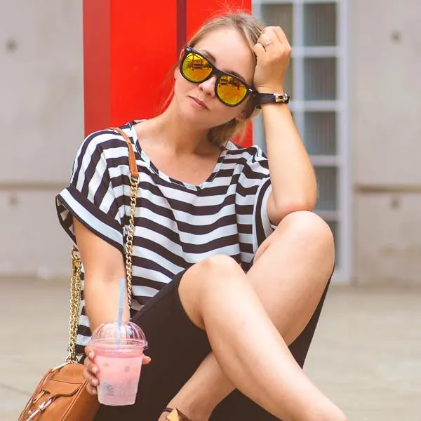 Hipster Trendy Colorful Flash Mirror Lens Horned Rim Sunglasses 8078