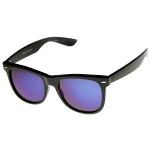 Hipster Trendy Colorful Flash Mirror Lens Horned Rim Sunglasses 8078