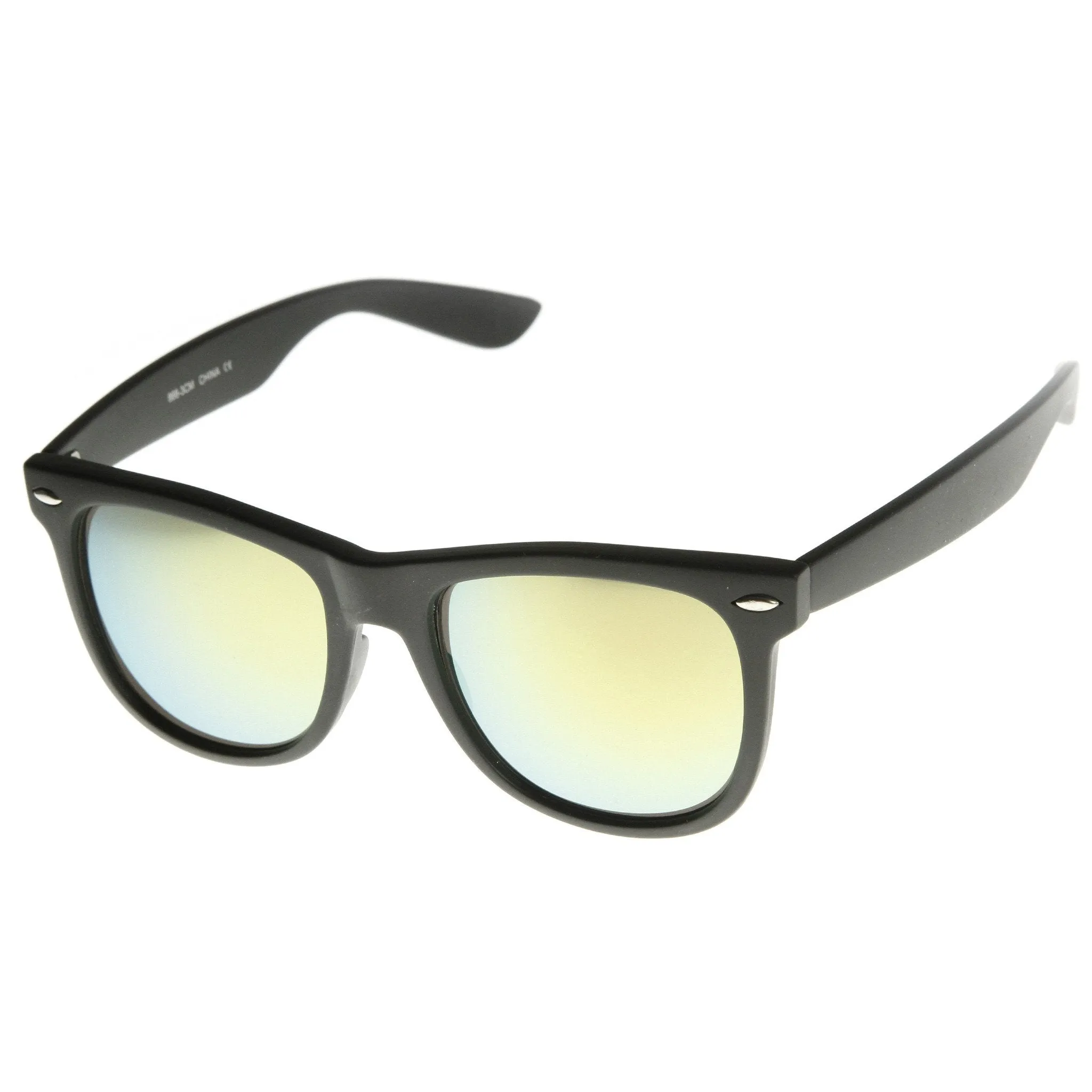 Hipster Trendy Colorful Flash Mirror Lens Horned Rim Sunglasses 8078