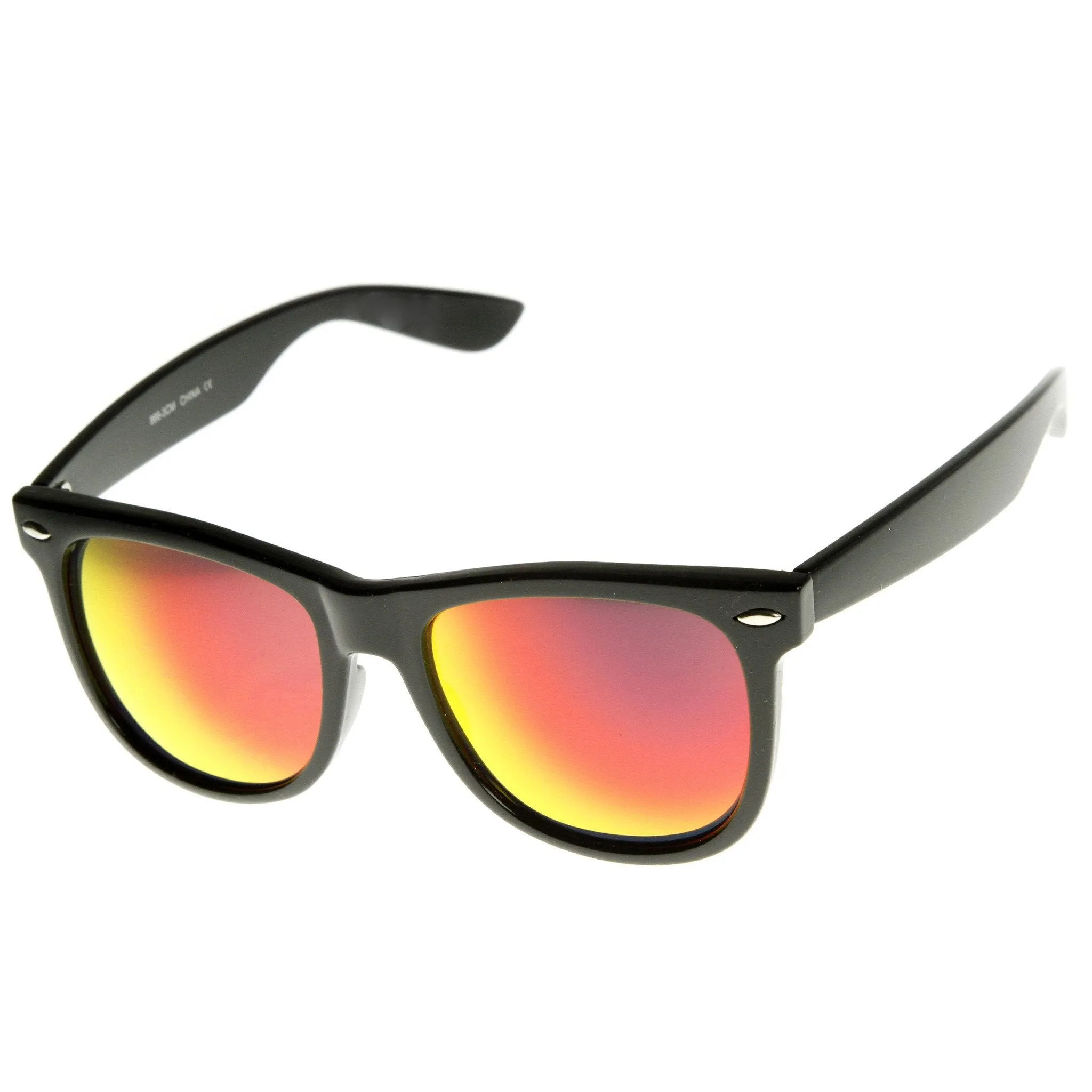 Hipster Trendy Colorful Flash Mirror Lens Horned Rim Sunglasses 8078
