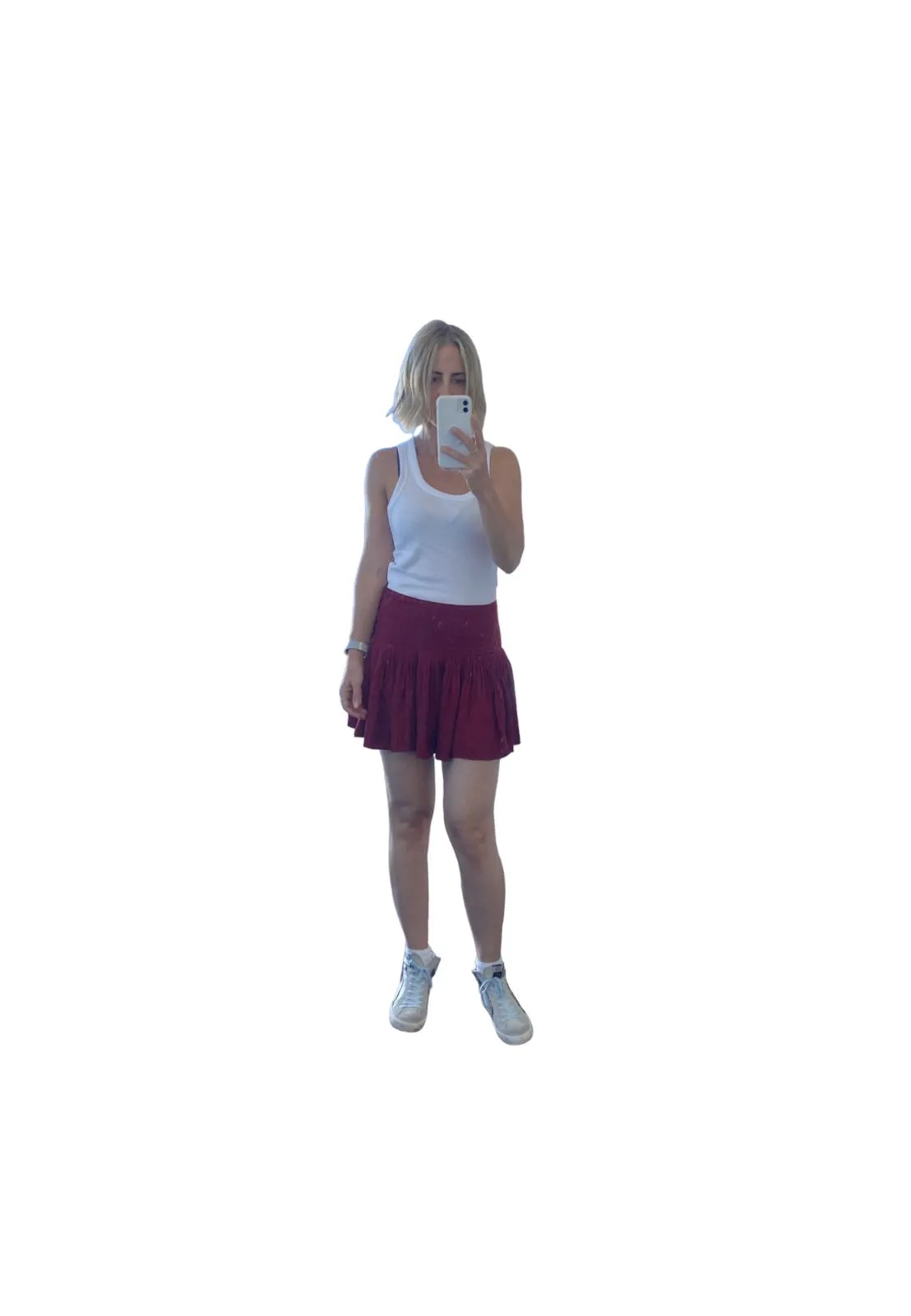 ISABEL MARANT ÈTOILE mini skirt |  Red/Burgundy, Size 38 or Medium, Fit & Flare