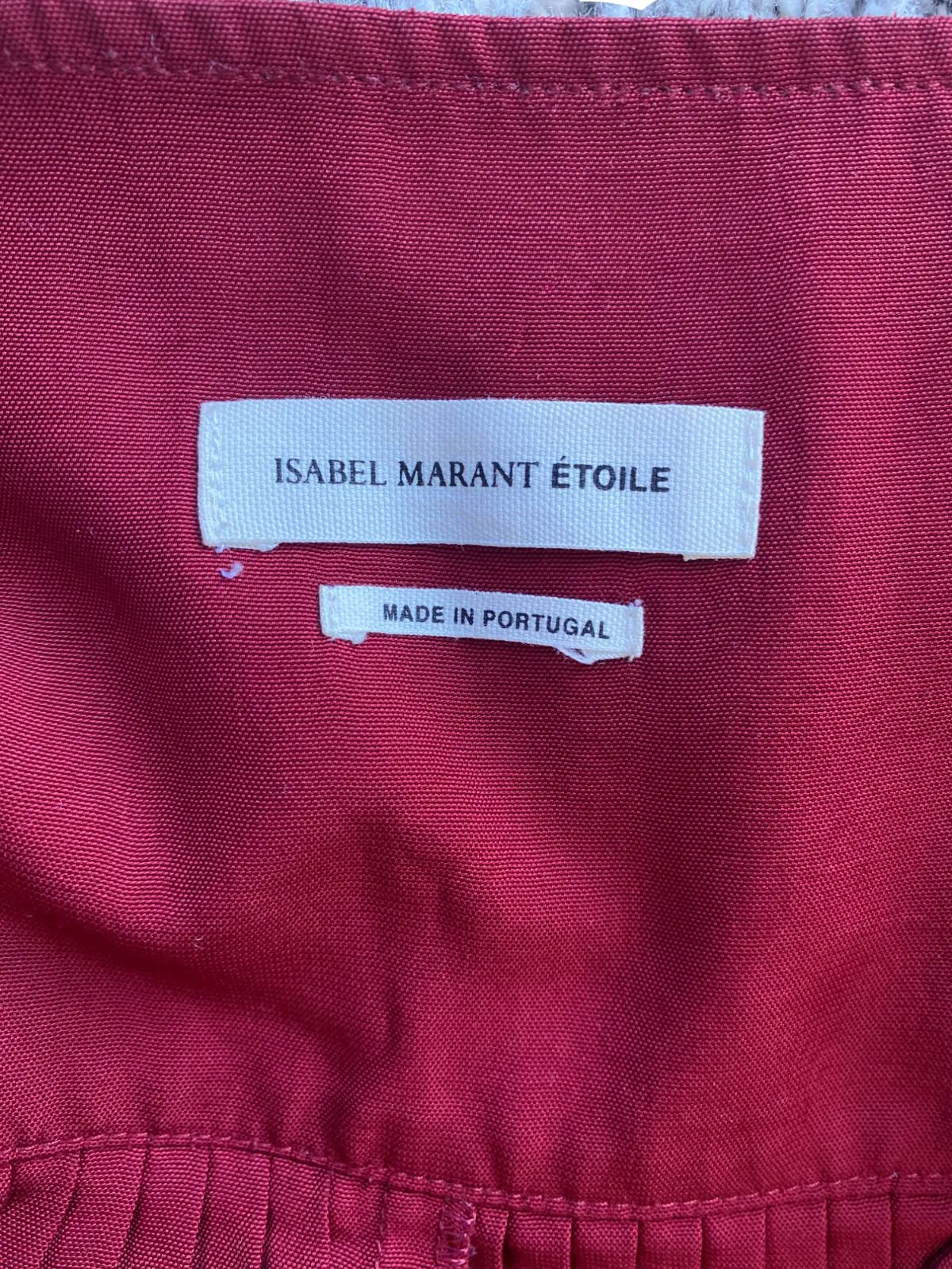 ISABEL MARANT ÈTOILE mini skirt |  Red/Burgundy, Size 38 or Medium, Fit & Flare