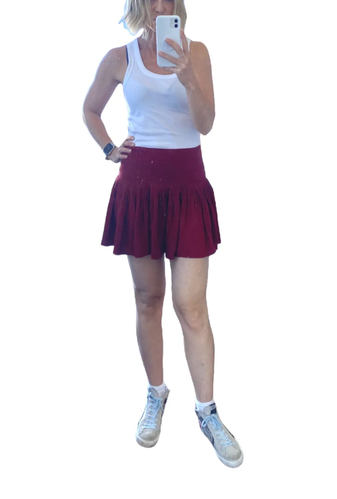 ISABEL MARANT ÈTOILE mini skirt |  Red/Burgundy, Size 38 or Medium, Fit & Flare