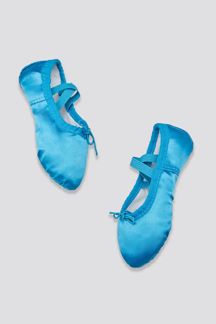 Kids Blue Ballet Shoes - Satin