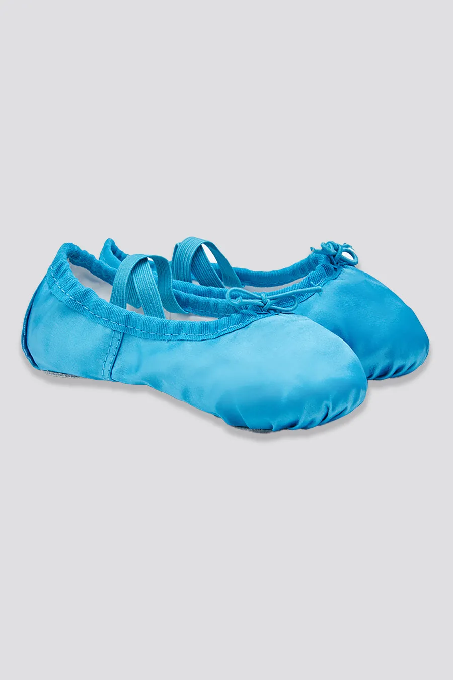 Kids Blue Ballet Shoes - Satin