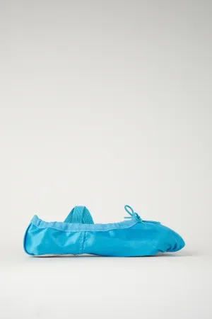 Kids Blue Ballet Shoes - Satin