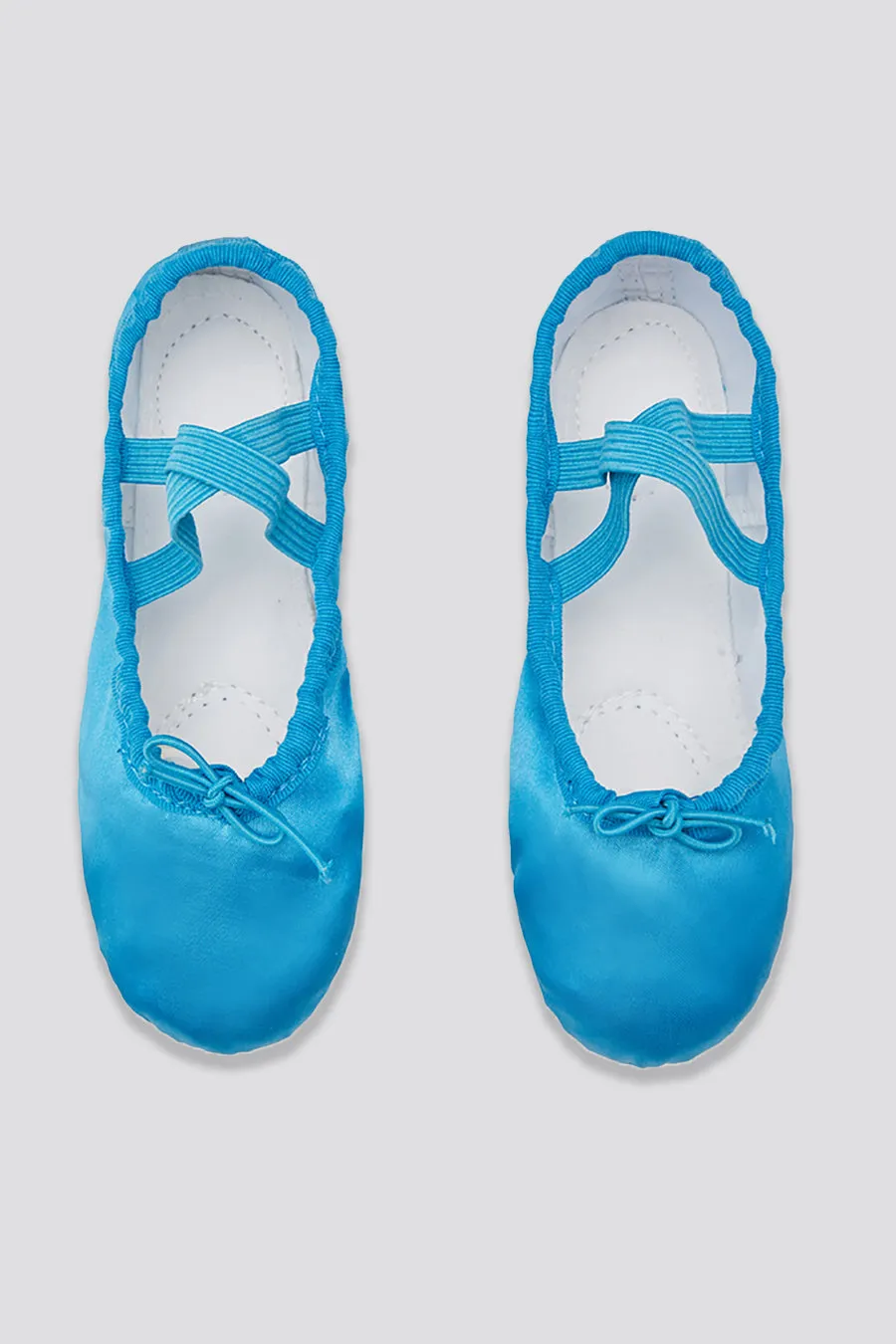 Kids Blue Ballet Shoes - Satin