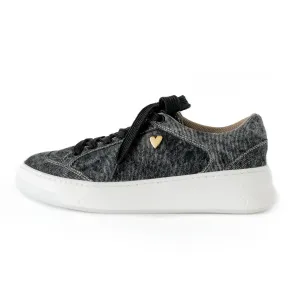 Krista Sneakers - Black Denim [ No Return - No Exchange]