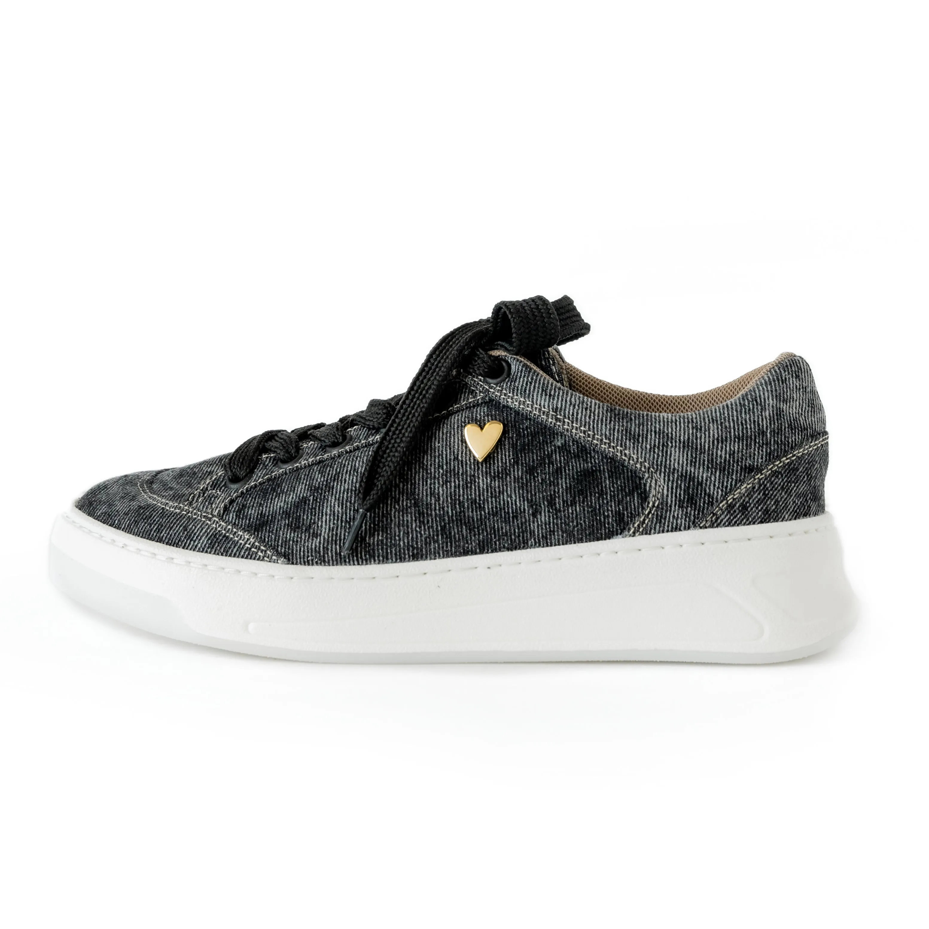 Krista Sneakers - Black Denim [ No Return - No Exchange]