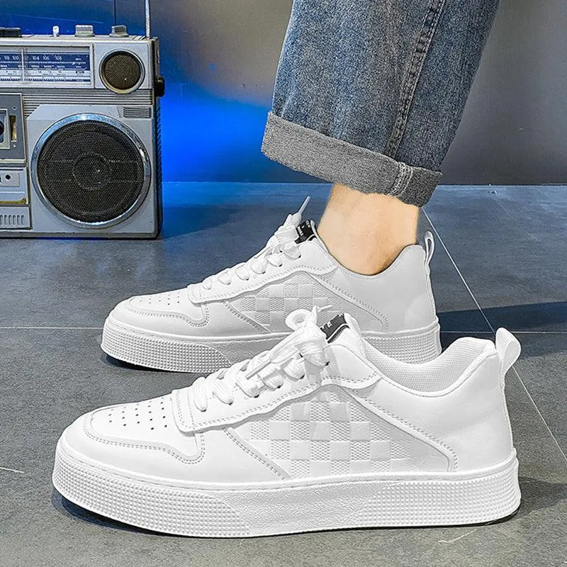 Men’s Casual Lace-Up Sneakers - Breathable & Lightweight